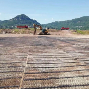单向塑料土工格栅施工